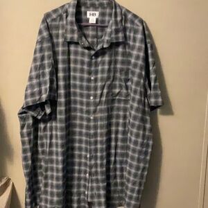 HBCali Gray and Black Casual Button Down Shirt